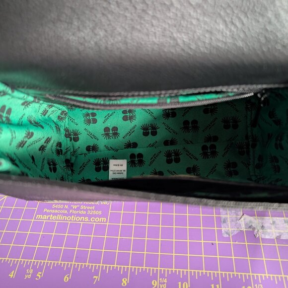 Anastasio Mini Crossbody Handbag Black Leather - Tiger and Snake Print - Picture 5 of 7